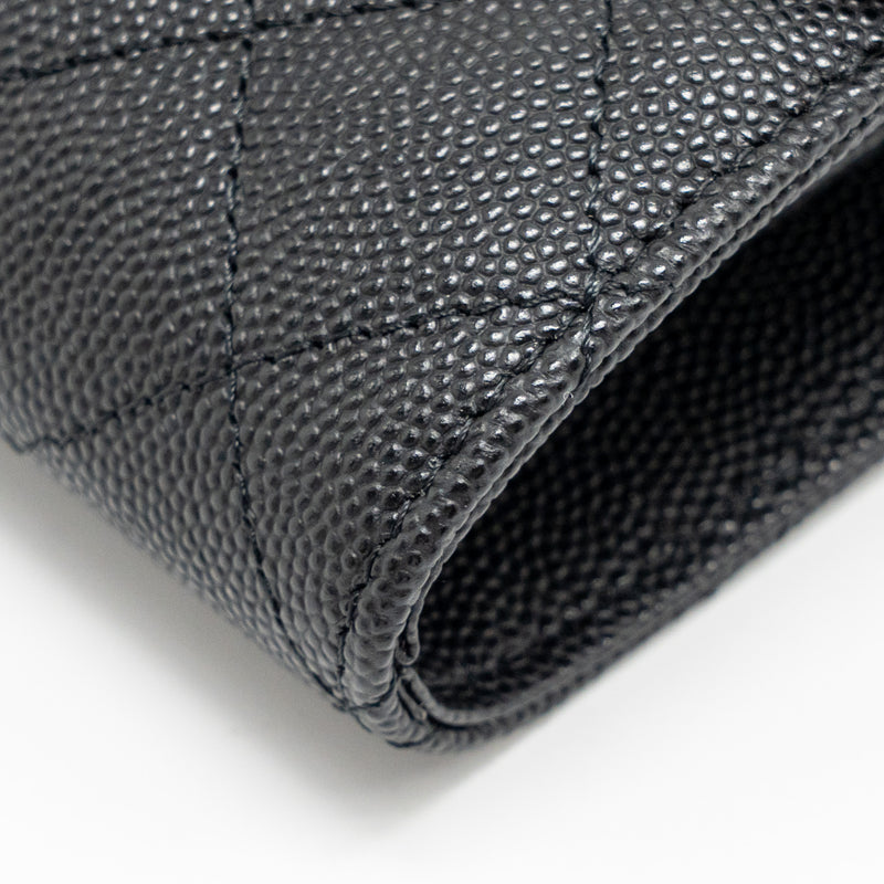 Chanel 23p mini clutch with chain caviar Black LGHW (microchip)