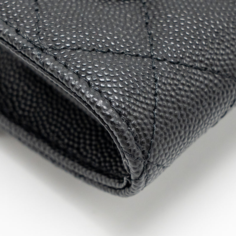 Chanel 23p mini clutch with chain caviar Black LGHW (microchip)