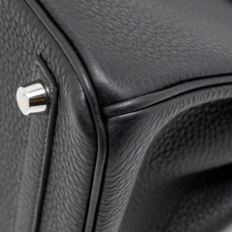 Hermes Birkin 25 Togo Black SHW Stamp K