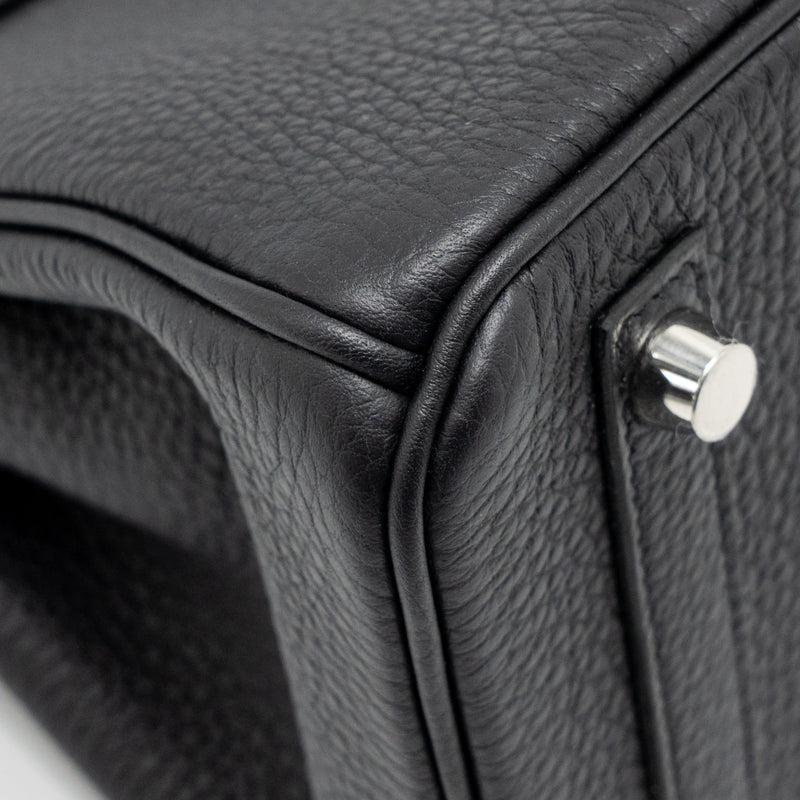 Hermes Birkin 25 Togo Black SHW Stamp K