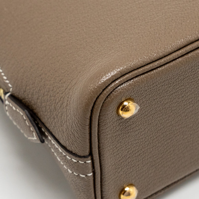 Hermes Mini Bolide Chèvre Mysore Etoupe GHW Stamp U