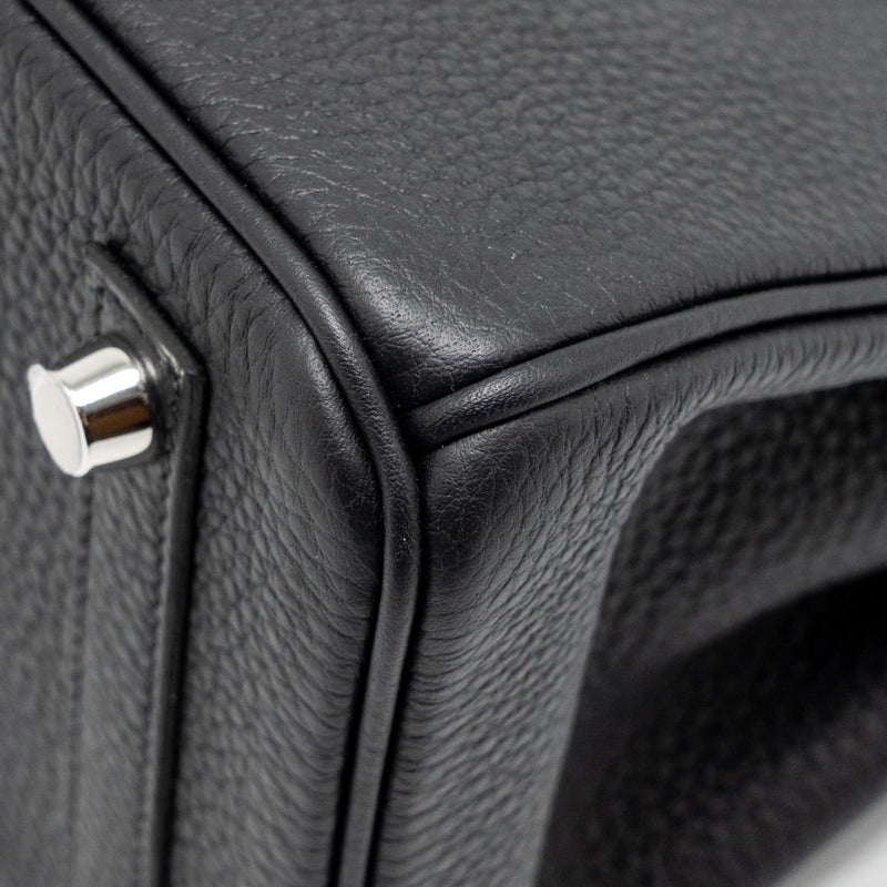 Hermes Birkin 25 Togo Black SHW Stamp K