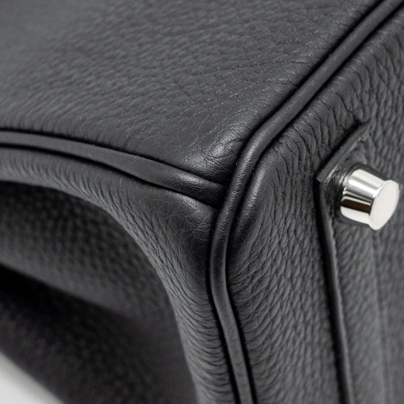 Hermes Birkin 25 Togo Black SHW Stamp K