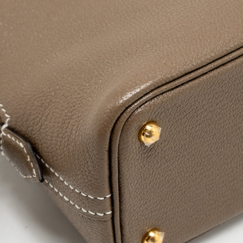 Hermes Mini Bolide Chèvre Mysore Etoupe GHW Stamp U