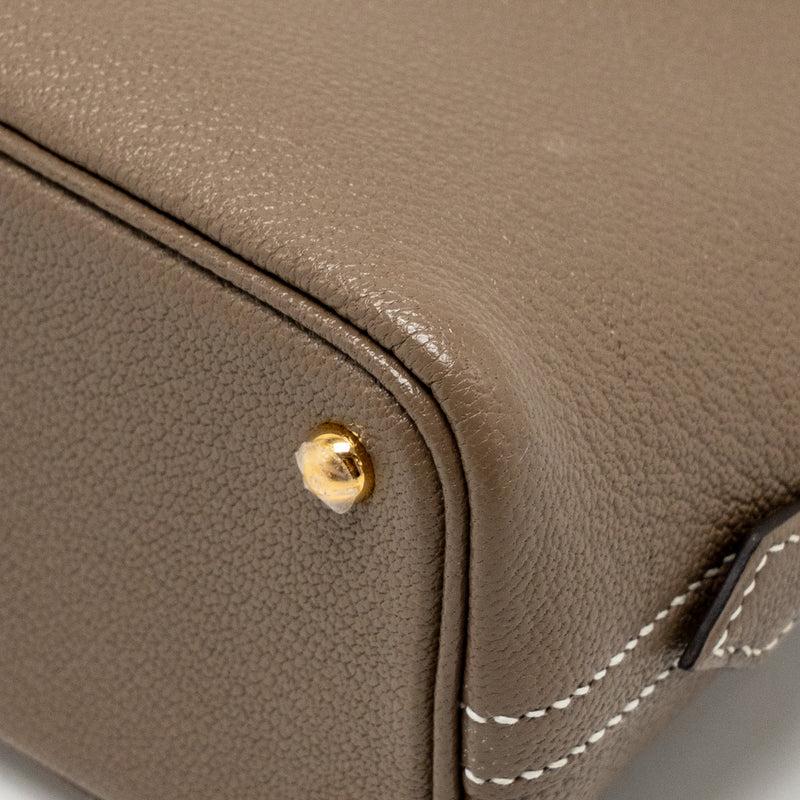 Hermes Mini Bolide Chèvre Mysore Etoupe GHW Stamp U