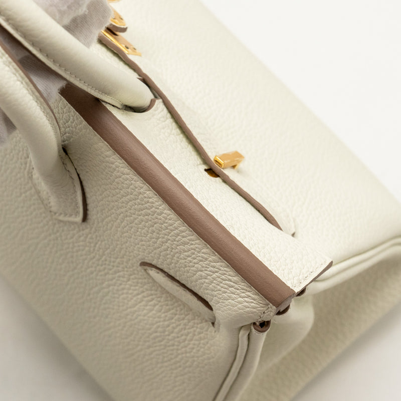 Hermes Birkin 25 Togo Mushroom GHW Stamp W