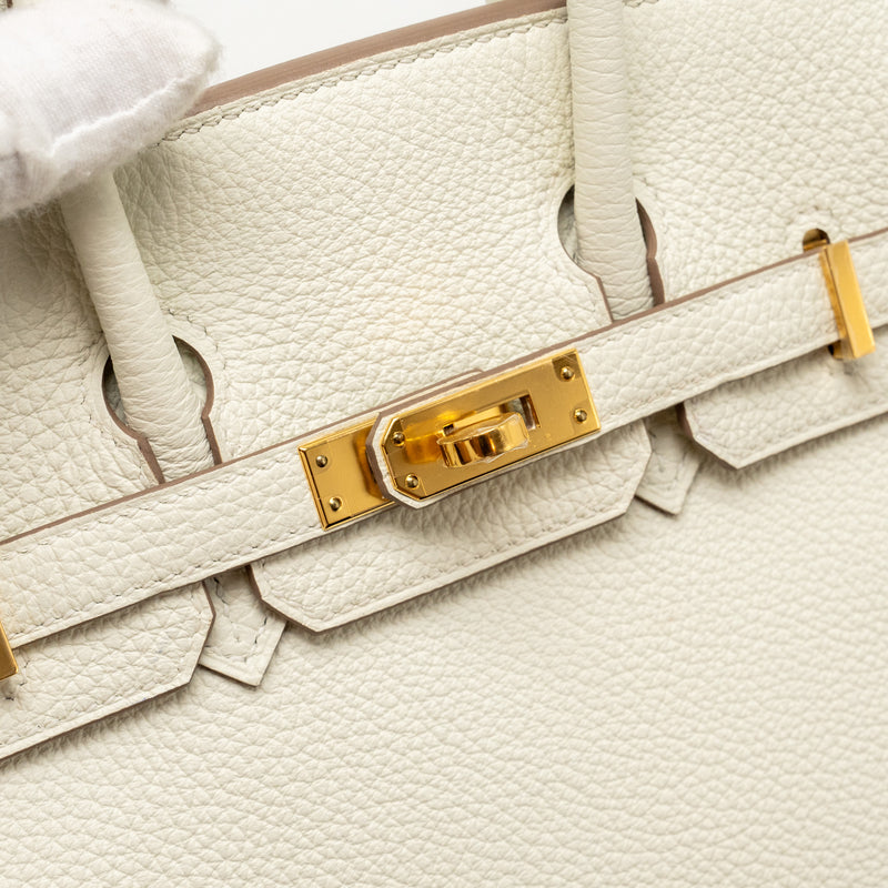 Hermes Birkin 25 Togo Mushroom GHW Stamp W