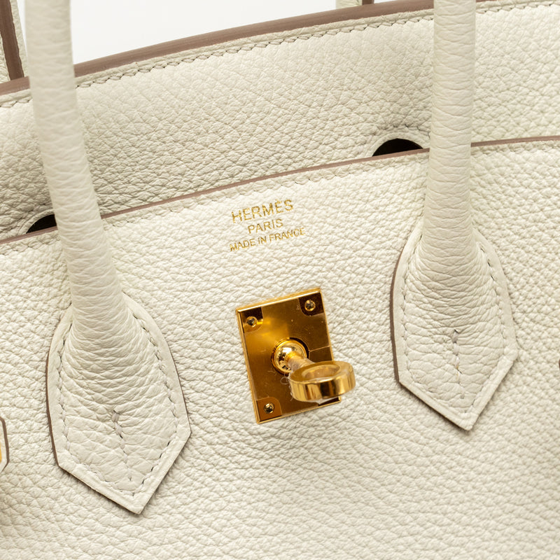 Hermes Birkin 25 Togo Mushroom GHW Stamp W