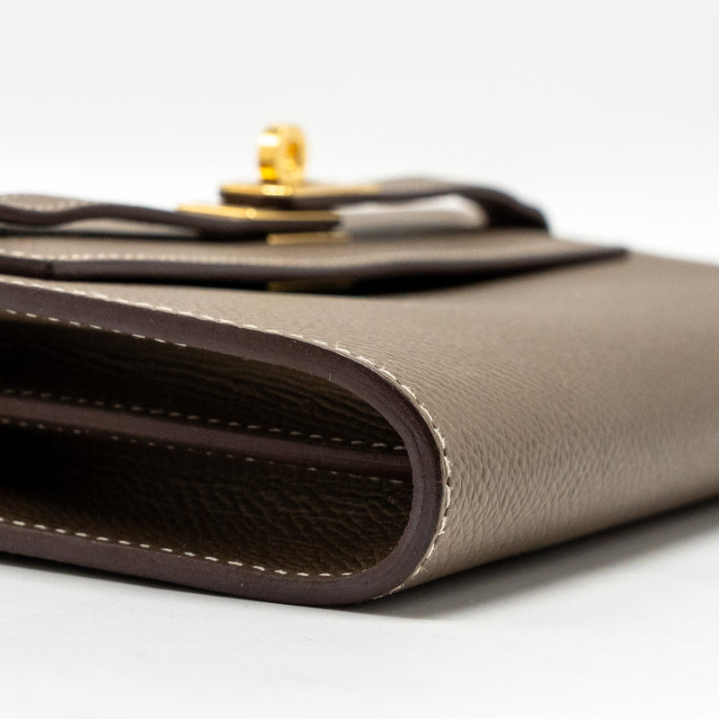Hermes Kelly To Go Epsom Etoupe GHW Stamp U