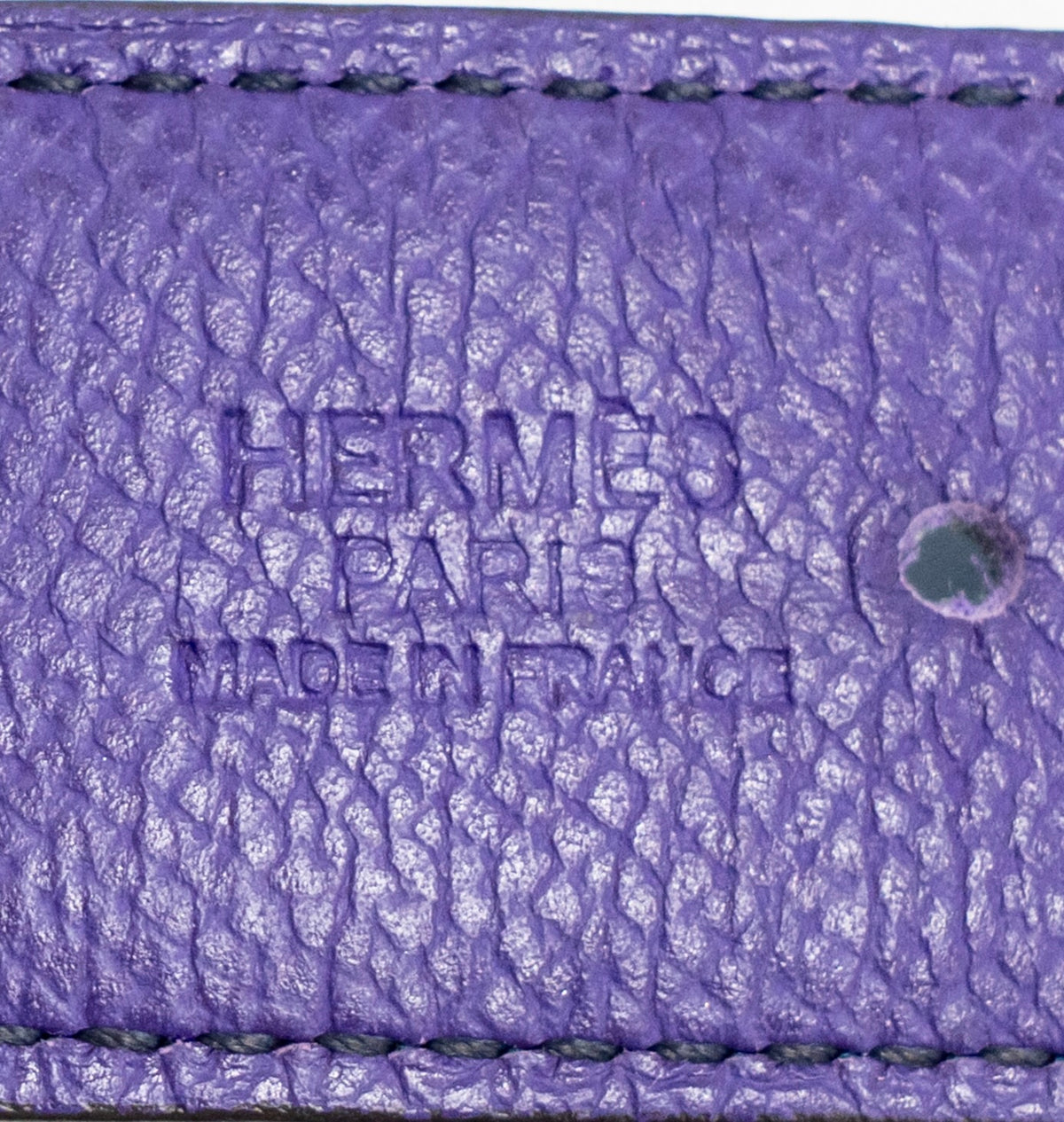 HERMES バングル purple color Hermes Size 80 Reversible Belt with H Buckle Epsom/Swift Purple/Blue G