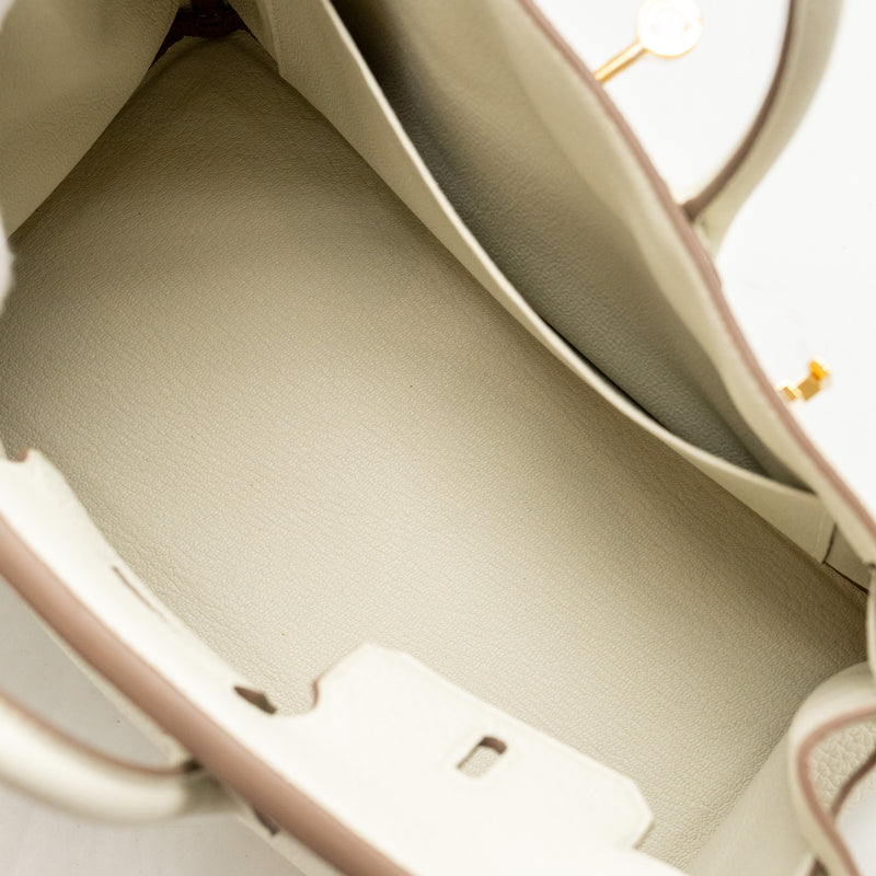 Hermes Birkin 25 Togo Mushroom GHW Stamp W