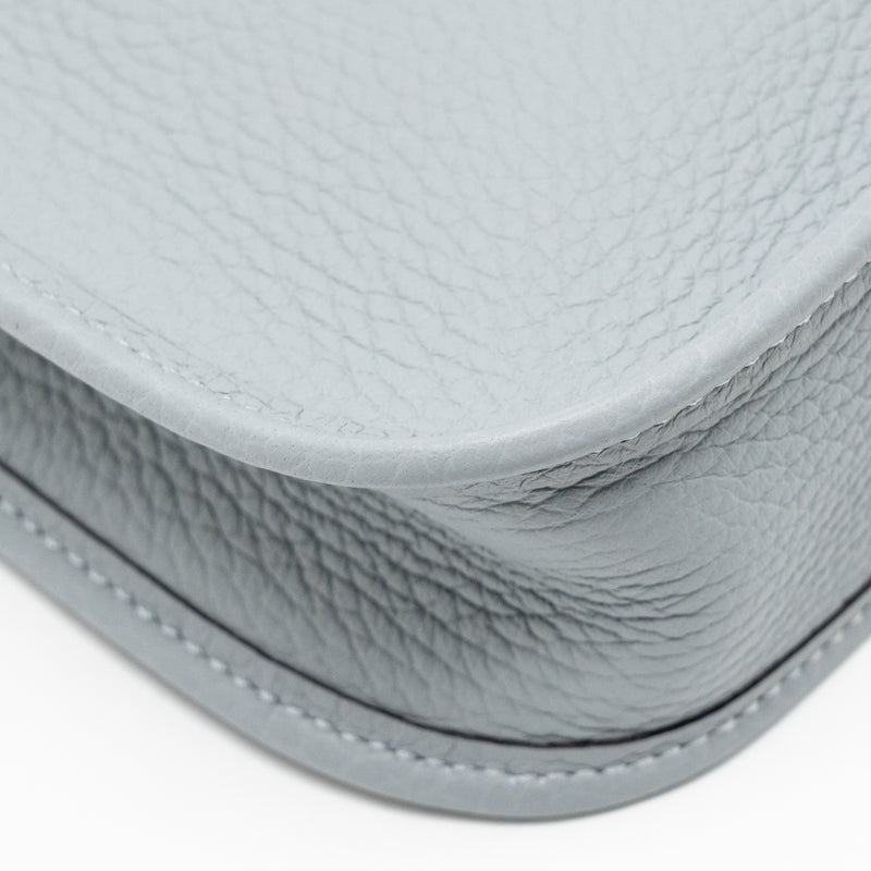 Hermes Mini Evelyne clemence gris pantin LGHW stamp K