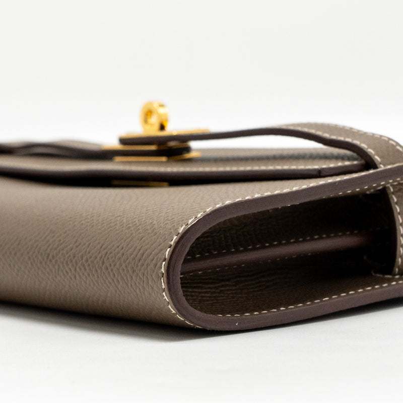 Hermes Kelly To Go Epsom Etoupe GHW Stamp U
