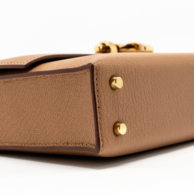 Hermes Mini Verrou Chèvre Mysore 2J Quebracho LGHW Stamp U