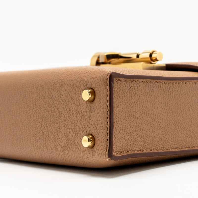 Hermes Mini Verrou Chèvre Mysore 2J Quebracho LGHW Stamp U