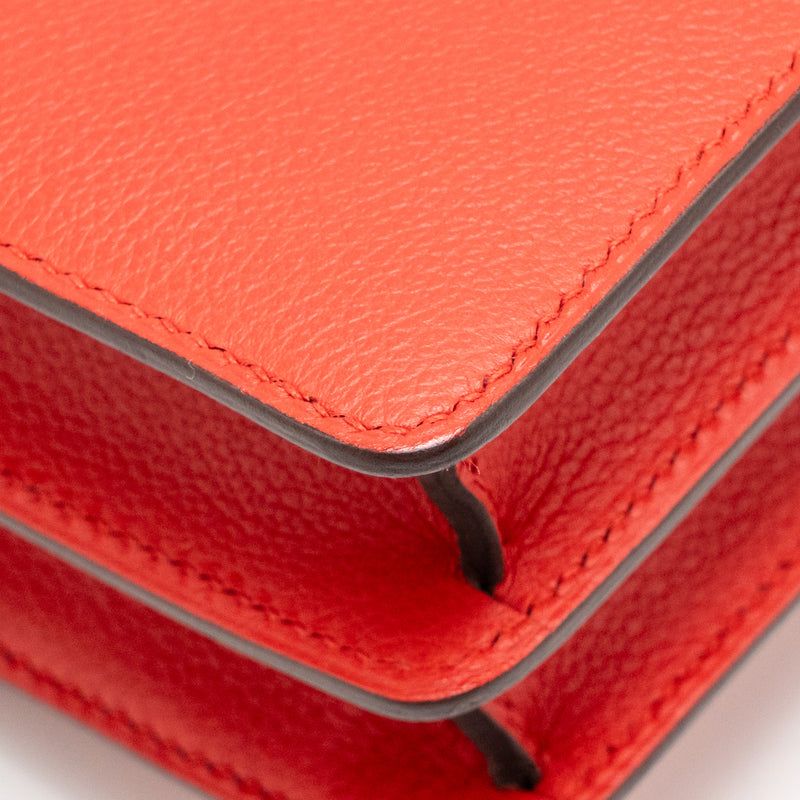 Hermes Mini Roulis Evercolor S3 Rouge De Coeur LGHW Stamp D
