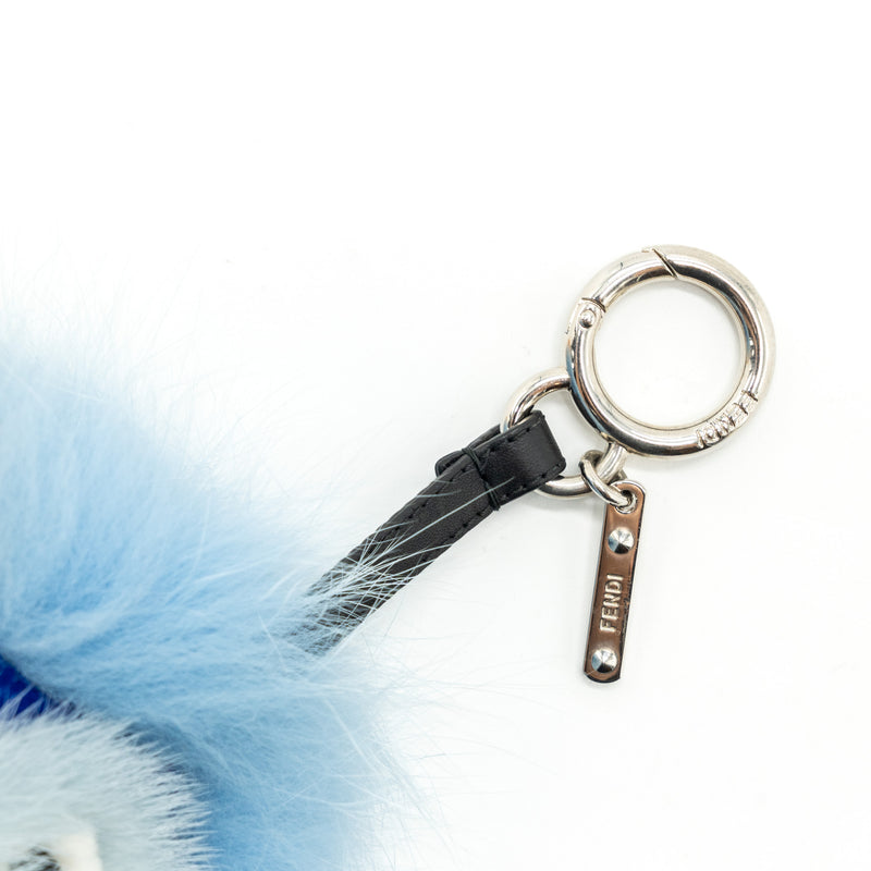 Fendi Blue / Orange Fur Bag Bugs Charm SHW