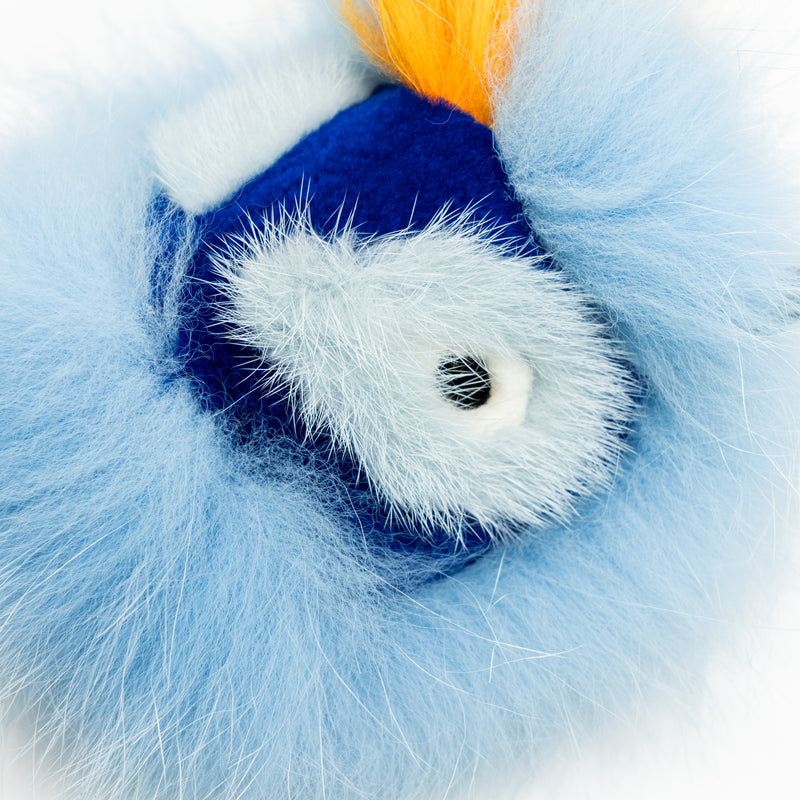 Fendi Blue / Orange Fur Bag Bugs Charm SHW