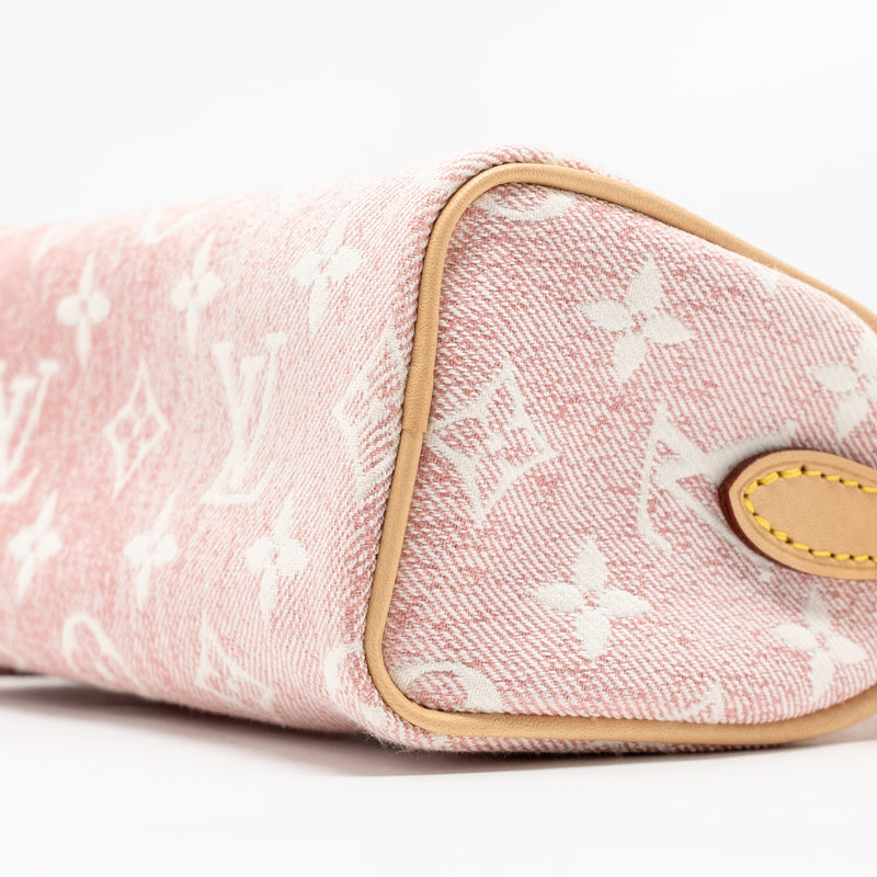 Louis Vuitton Nano Speedy Monogram Denim Pink GHW