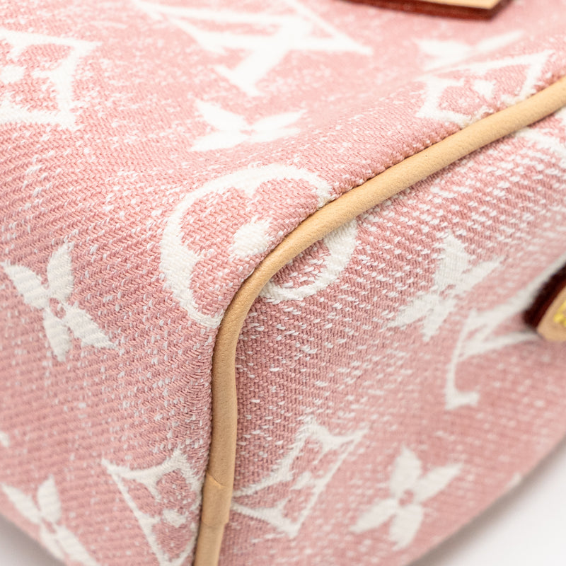 Louis Vuitton Nano Speedy Monogram Denim Pink GHW