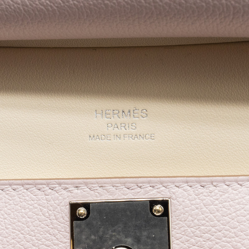 Hermes Mini Jypsiere Evercolor mauve pale SHW stamp B