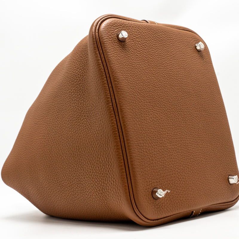 Hermes Picotin 22 Lock Bag Clemence Gold SHW Stamp C