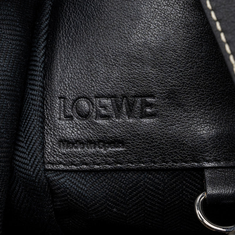 Loewe small hammock bag calfskin / fabric multicolor black / white SHW