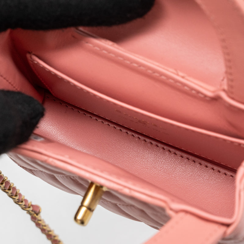 Chanel 23k Nano Shopping Tote Calfskin Pink GHW(Microchip)
