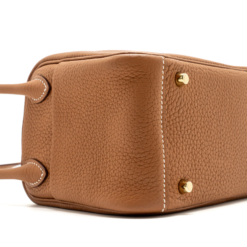 Hermes mini Lindy clemence gold GHW stamp Y