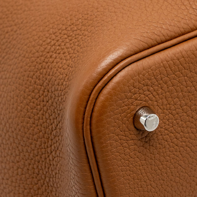 Hermes Picotin 22 Lock Bag Clemence Gold SHW Stamp C