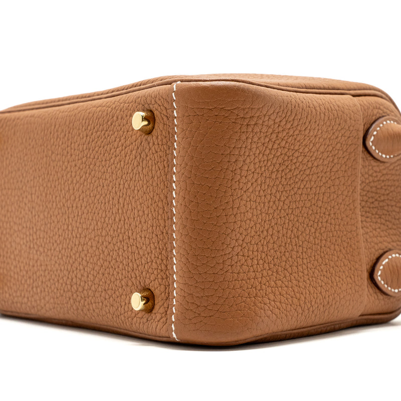 Hermes mini Lindy clemence gold GHW stamp Y