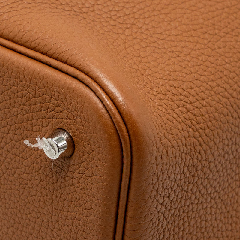 Hermes Picotin 22 Lock Bag Clemence Gold SHW Stamp C