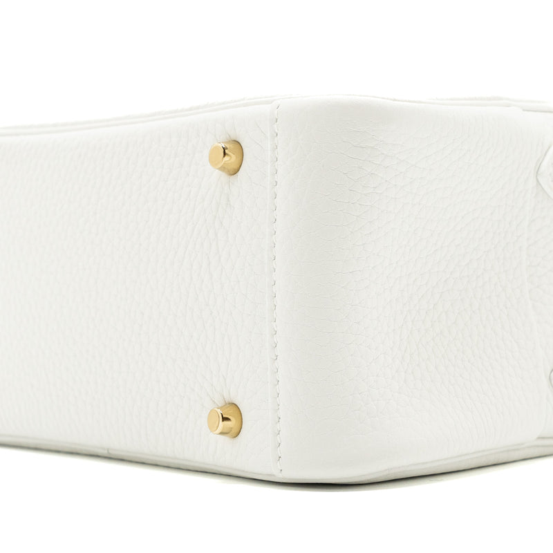 Hermes mini lindy clemence new white GHW stamp B