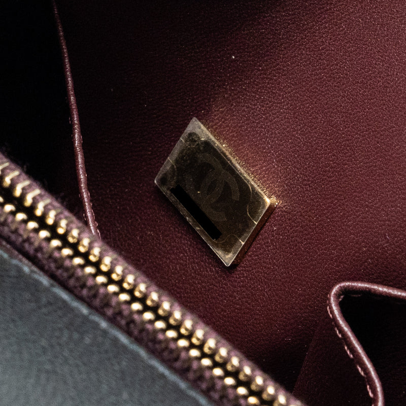 Chanel Large Coco Handle Caviar Black LGHW (Microchip)