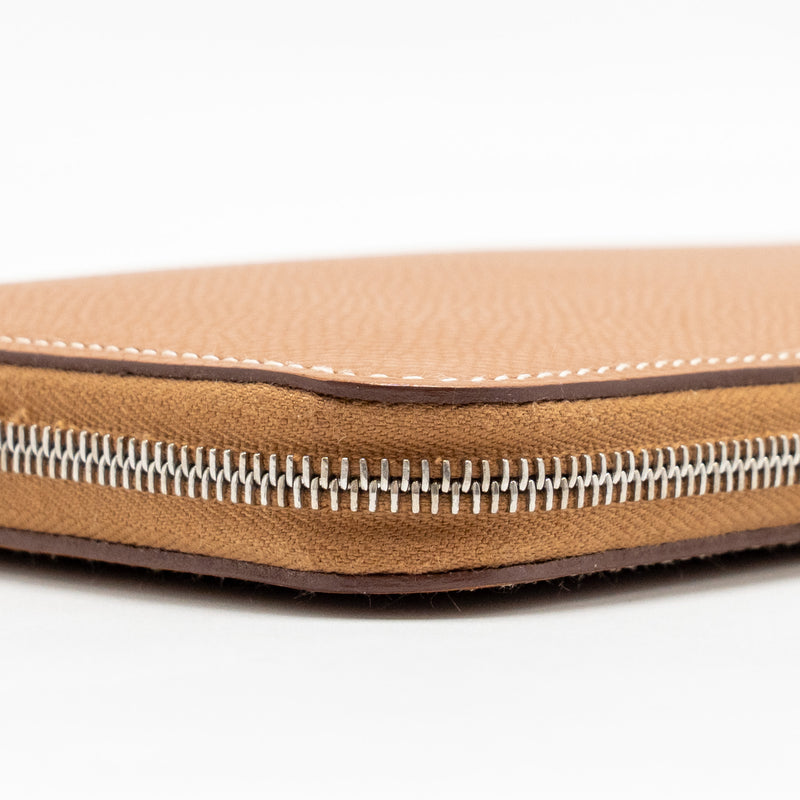 Hermes Silk’in Long wallet epsom gold SHW stamp D