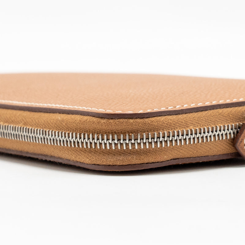 Hermes Silk’in Long wallet epsom gold SHW stamp D