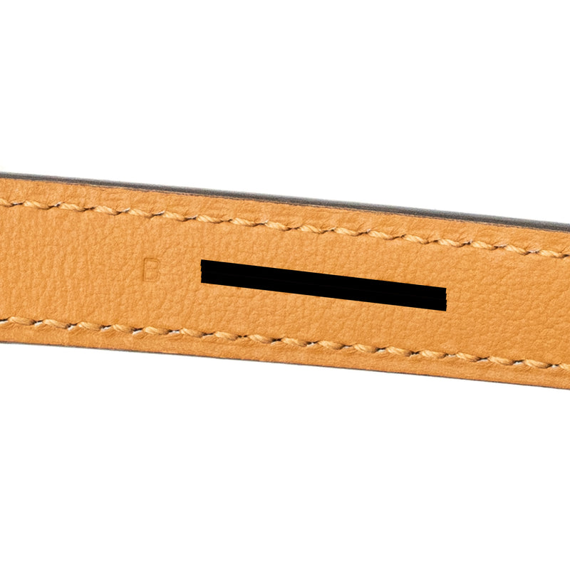 Hermes Size 75 Pop H 15mm Belt Epsom Etoupe RGHW Stamp B