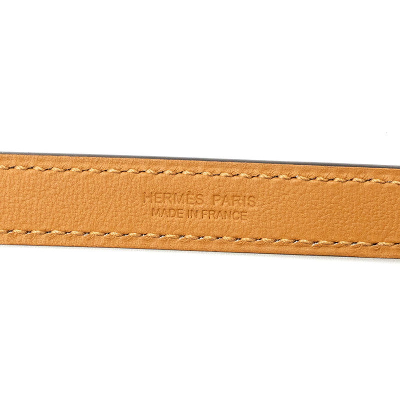 Hermes Size 75 Pop H 15mm Belt Epsom Etoupe RGHW Stamp B