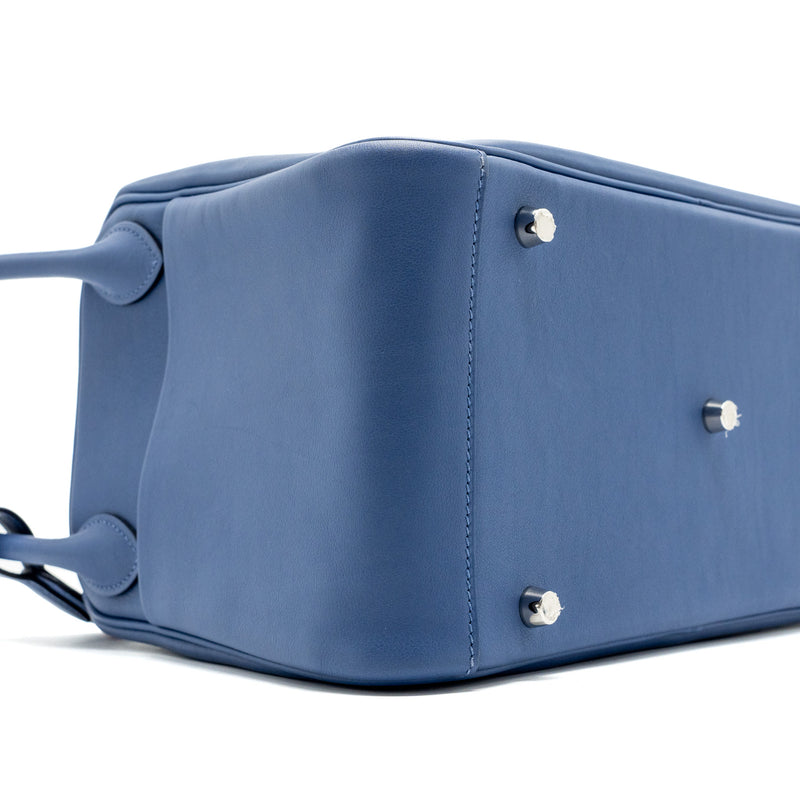 Hermes Lindy 30 Swift Blue Brighton Multicolour Strap SHW Stamp C