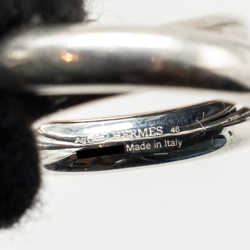 Hermes size 46 Vertige Ring Sterling Silver