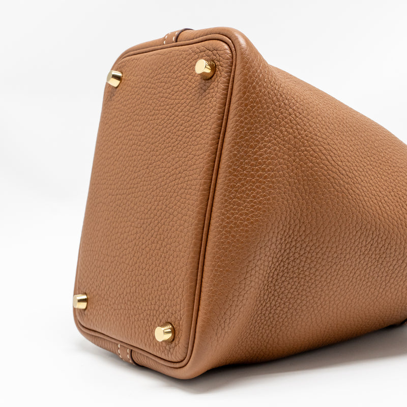 Hermes Picotin 18 Lock Bag Clemence Gold GHW Stamp Y