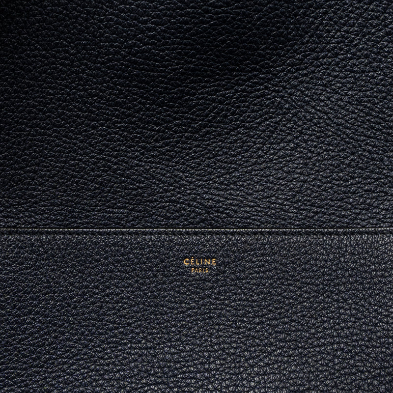 Celine Sangle Bucket Bag Calfskin Navy GHW