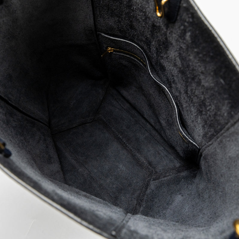 Celine Sangle Bucket Bag Calfskin Navy GHW