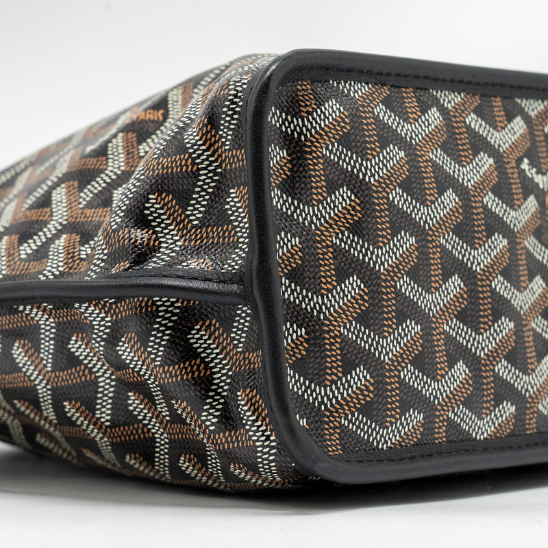 Goyard mini Anjou tote goyardline canvas/ calfskin black SHW