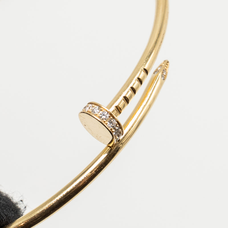 Cartier size 19 Juste un Clou bracelet small model yellow gold with diamonds