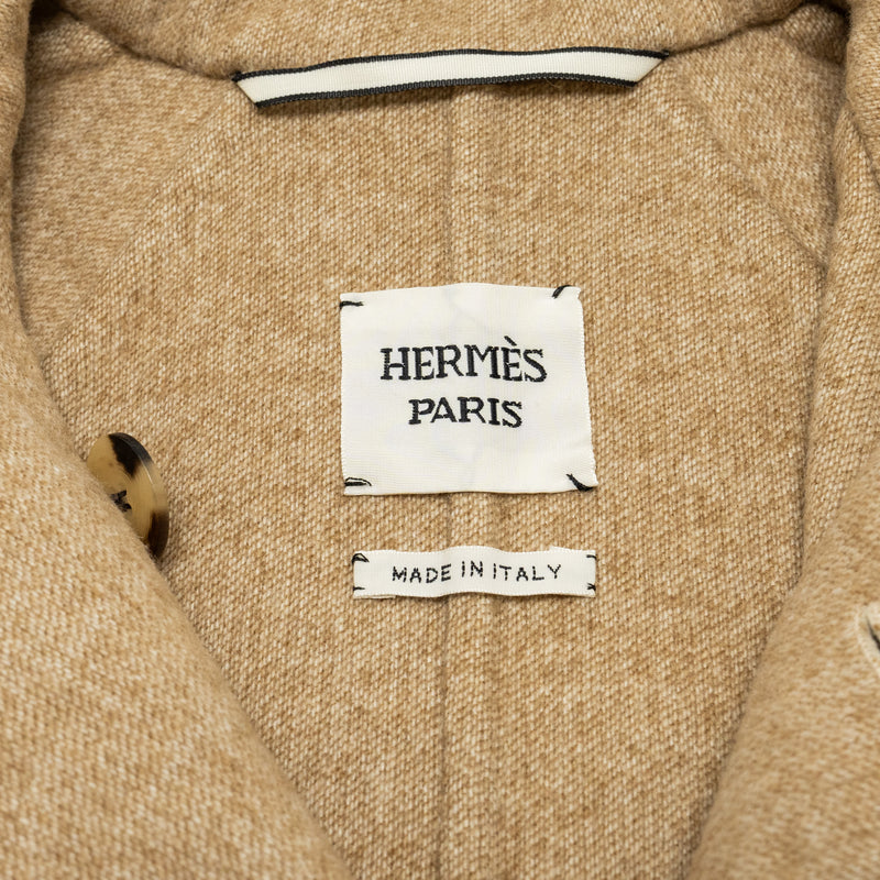 Hermes Size 36 Coat Cashmere Beige/Multicolour