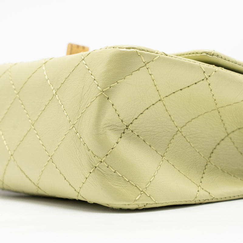 Chanel Mini 2.55 Reissue Aged Calfskin Green GHW
