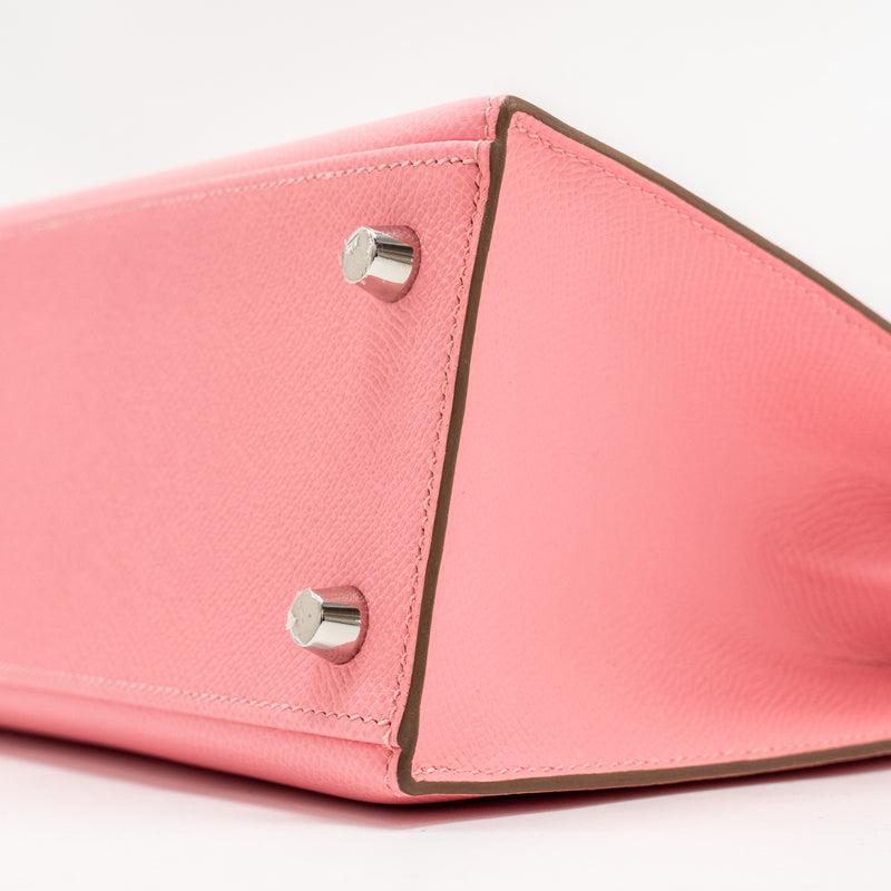 Hermes Kelly 25 Epsom 1Q Rose Confetti SHW Stamp Y