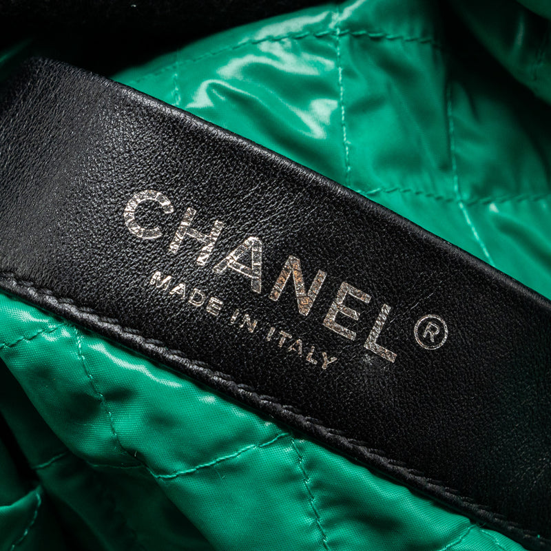 Chanel 17S Resin Robot Tote Bag Tweed Black SHW