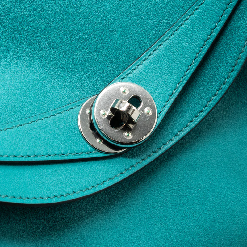 Hermes Lindy 26 Swift Blue Paon SHW Stamp X